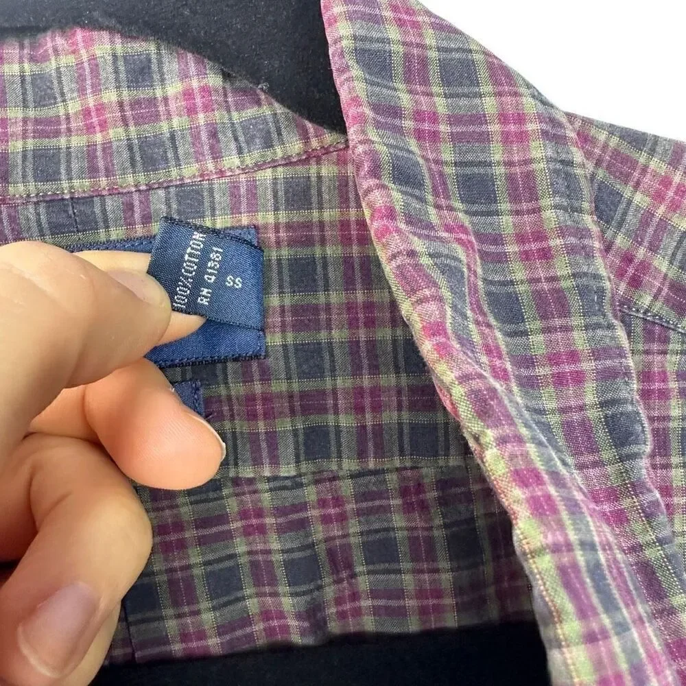 Vintage Ralph Lauren Plaid Yarmouth Shirt 16/L Polo Cotton Long Sleeve
